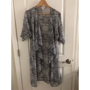 Lularoe small blue geometric squares Shirley